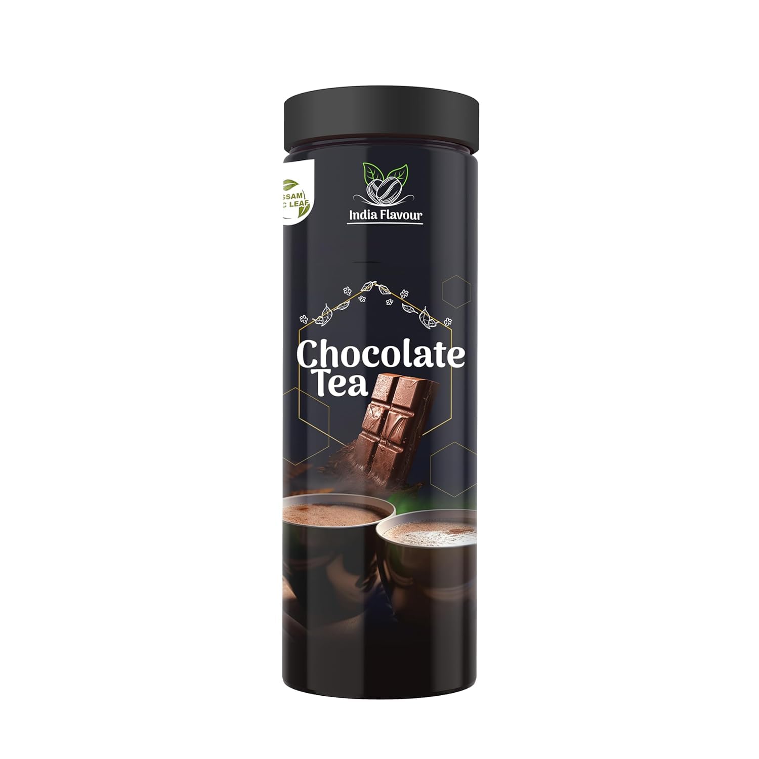 India Flavour Aromatic Blends Chocolate Tea and Rose Tea Combo Pack for Relieving Stress Flavoured Chai(100 Gram Each Set of 2).