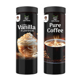 India Flavour Aromatic Flavoured Instant Hot And Cold Pure Coffee and Vanilla Coffee Combo Pack for Relieving Stress (100 Gram Each Set of 2).