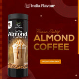 India Flavour Almond Coffee | Strong Instant Coffee for Hot & Cold Brew | 100g Pack Makes 50 Cups | Perfect for Espresso & Milk Coffee.