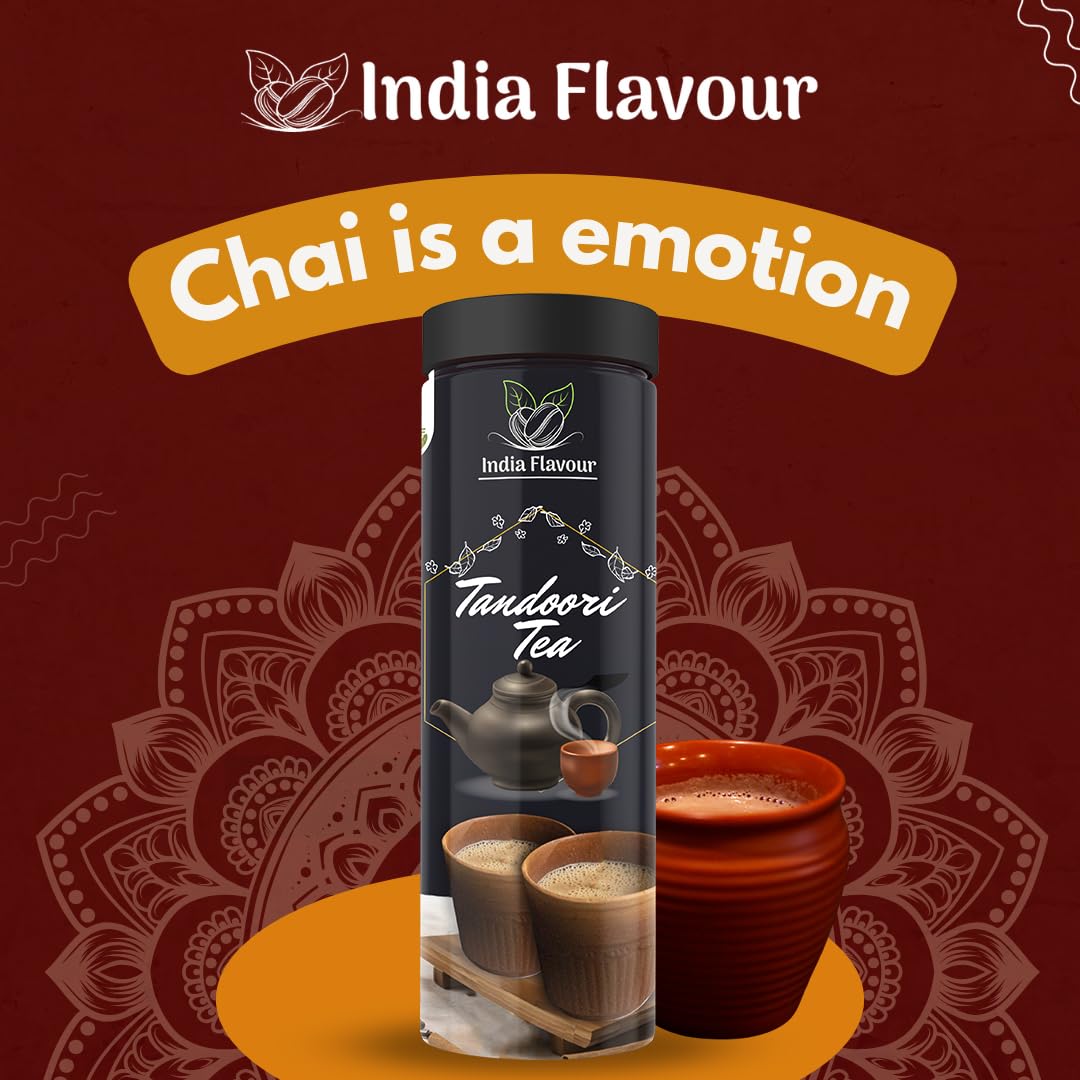 India Flavour Organic Tandoori Tea | Rich & Aromatic | Masala Tea | Natural & Healthy.