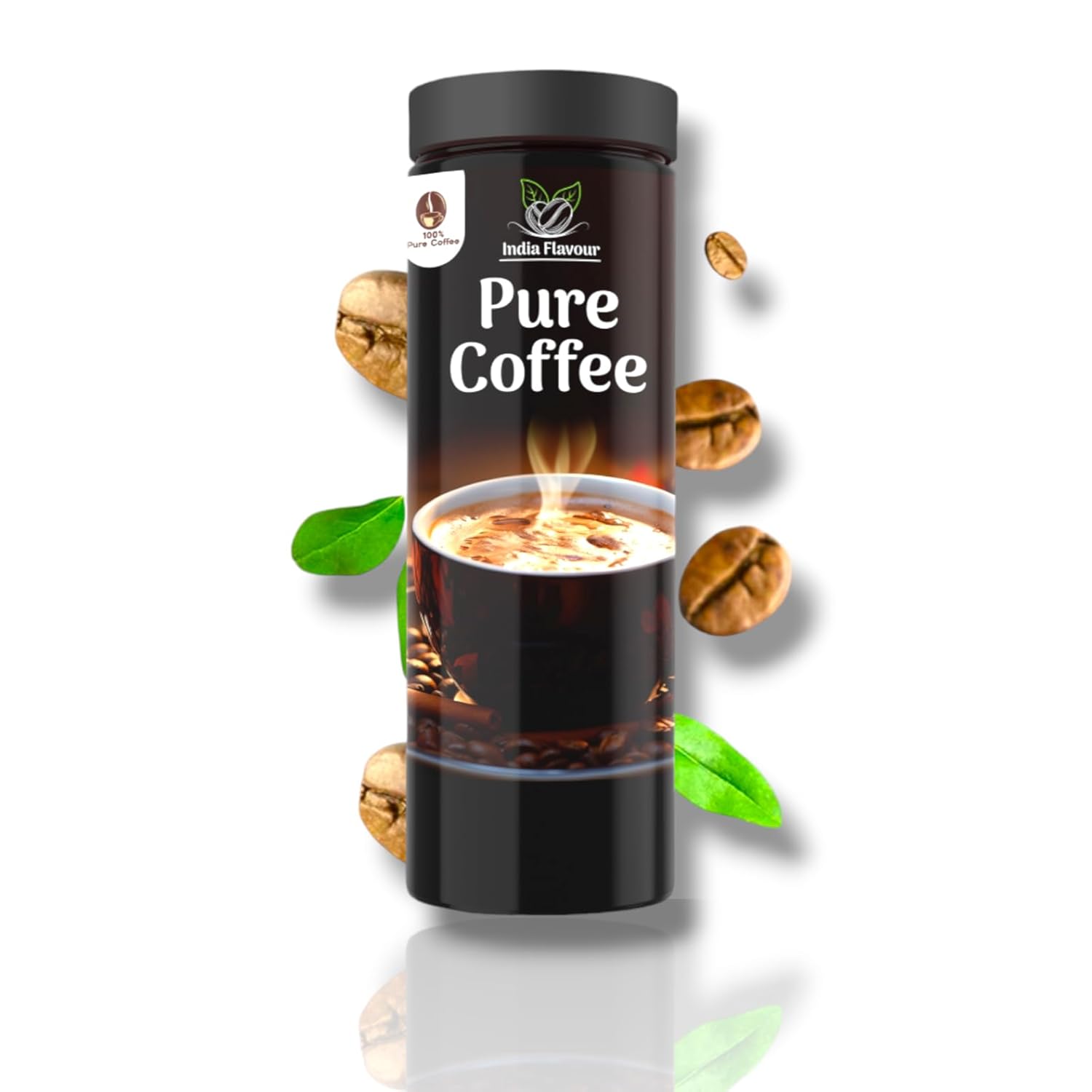 India Flavour PURE Instant Coffee | Strong & Bold | 50 Cups per 100g Pack | Ideal for Espresso, Milk Coffee, & Pre-Workout | Pack of 1.