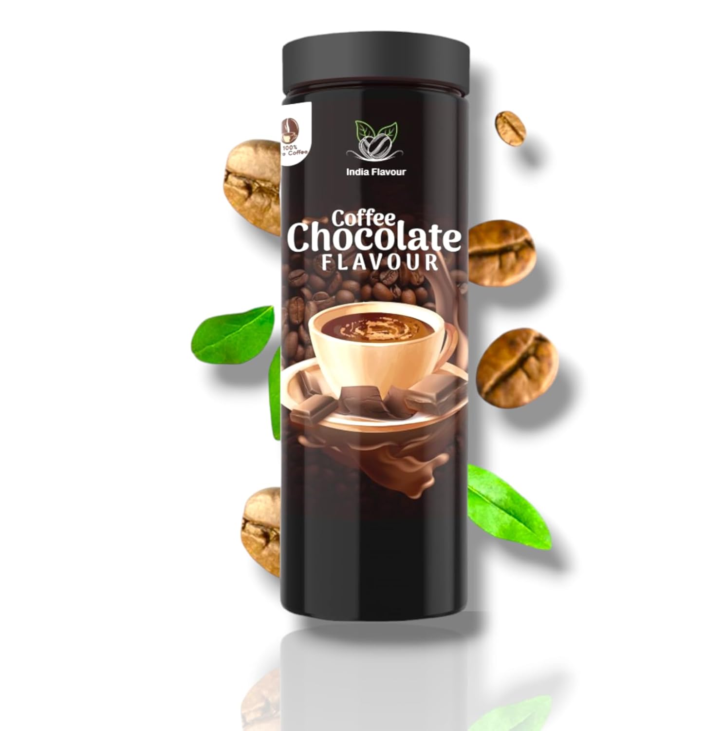 India Flavour Chocolate Mocha Coffee | Strong Instant | 100g Pack Makes 50 Cups | Hot & Cold Brew | Perfect for Espresso & Milk Coffee (100g Pack).