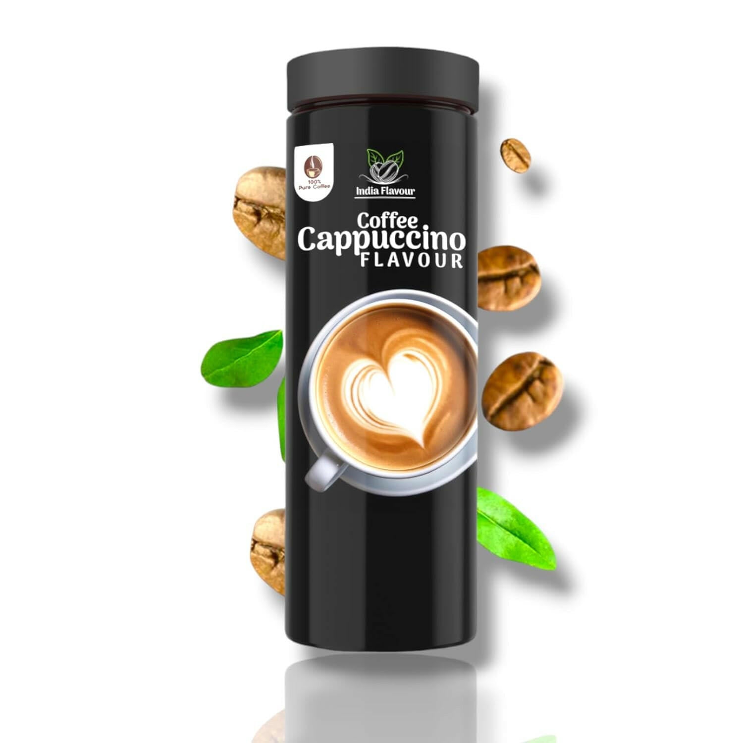 India Flavour Cappuccino Coffee | Strong Instant Coffee | No Chicory | Hot & Cold Brew | 100g Pack of 1 | Flavoured Coffee (Cappuccino, Pack of 1).