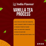 India Flavour Vanilla Tea | Cafe-Style at Home | 100 Cups | Rich, Aromatic Vanilla Blend | Natural & Healthy Extra Strong | 250gm Pack.