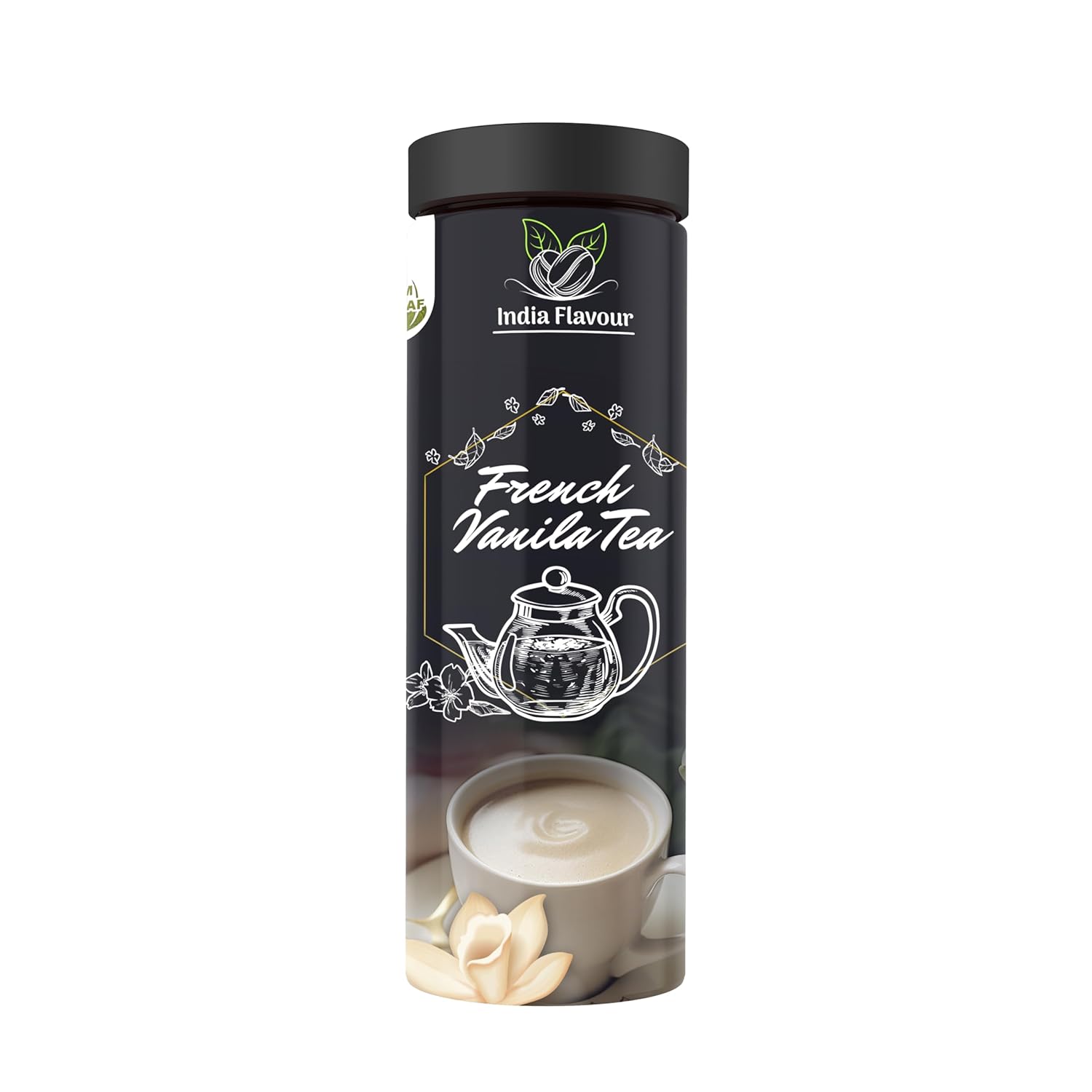 India Flavour Vanilla Tea | Cafe-Style at Home | 100 Cups | Rich, Aromatic Vanilla Blend | Natural & Healthy Extra Strong | 250gm Pack.