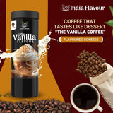 India Flavour Vanilla Coffee | Strong Instant Coffee | 50 Cups per 100g | Ideal for Espresso & Milk Coffee | Hot & Cold Brew | Pack of 1.