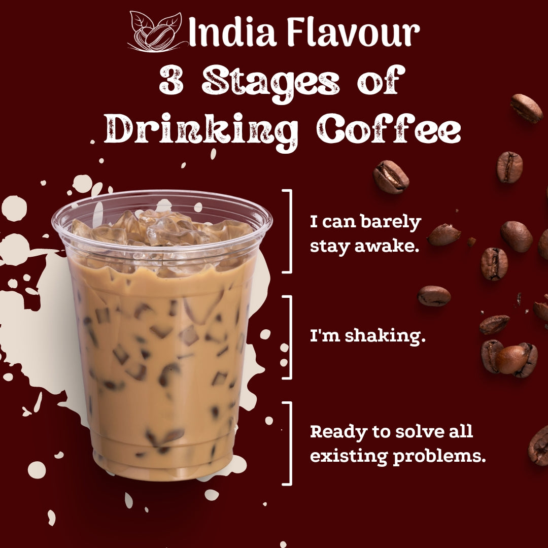 India Flavour Aromatic Flavoured Instant Hot And Cold Pure Coffee and Vanilla Coffee Combo Pack for Relieving Stress (100 Gram Each Set of 2).